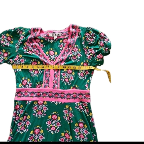 Boden Women's Green Ellie Maxi Floral Garden Party Colorful Tea Dress 4P - Picture 14 of 16